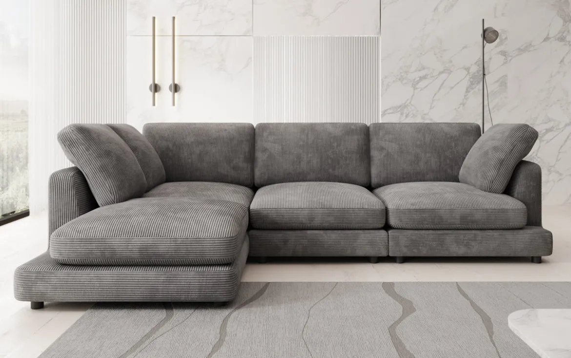 Designer Ecksofa Thalessa in Cord