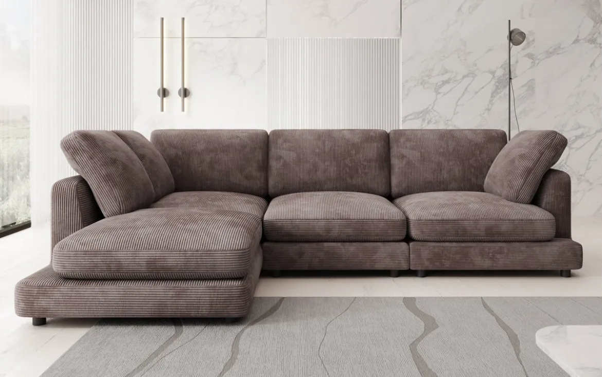 Designer Ecksofa Thalessa in Cord