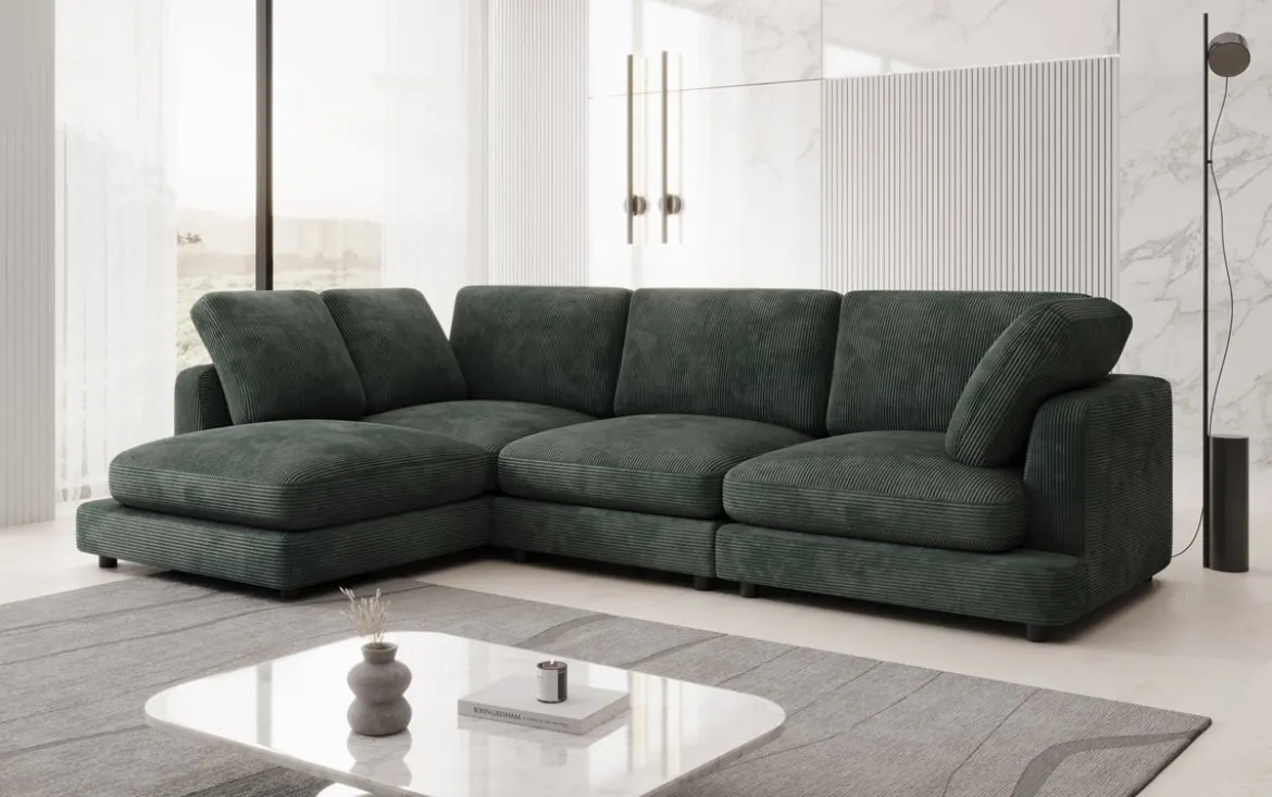 Designer Ecksofa Thalessa in Cord