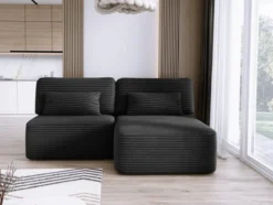 Designer Ecksofa Tilia Cord mit Schlaffunktion und Stauraum