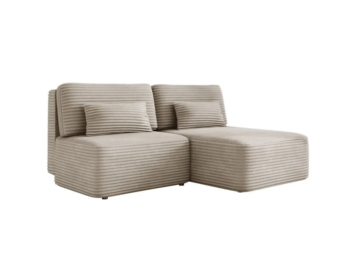 Designer Ecksofa Tilia Cord mit Schlaffunktion und Stauraum