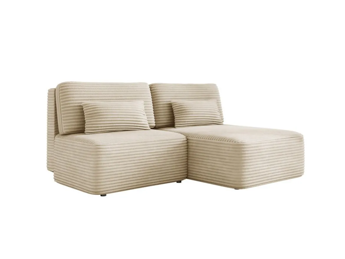 Designer Ecksofa Tilia Cord mit Schlaffunktion und Stauraum