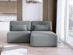 Designer Ecksofa Tilia Cord mit Schlaffunktion und Stauraum