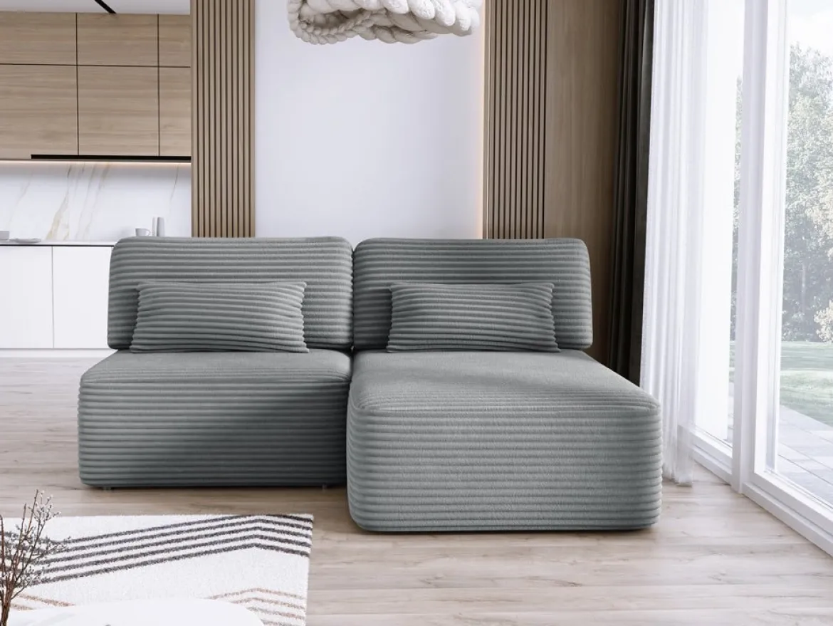 Designer Ecksofa Tilia Cord mit Schlaffunktion und Stauraum