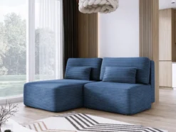Designer Ecksofa Tilia Cord mit Schlaffunktion und Stauraum