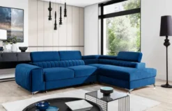 Designer Ecksofa Tirenni mit Schlaf- und Klappfunktion