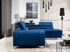 Designer Ecksofa Tirenni mit Schlaf- und Klappfunktion