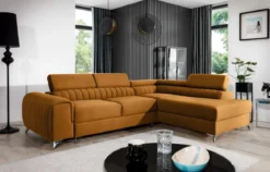 Designer Ecksofa Tirenni mit Schlaf- und Klappfunktion