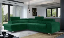 Designer Ecksofa Tirenni mit Schlaf- und Klappfunktion