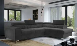 Designer Ecksofa Tirenni mit Schlaf- und Klappfunktion