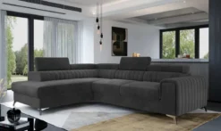Designer Ecksofa Tirenni mit Schlaf- und Klappfunktion