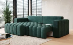 Designer Ecksofa Tirina mit Schlaffunktion