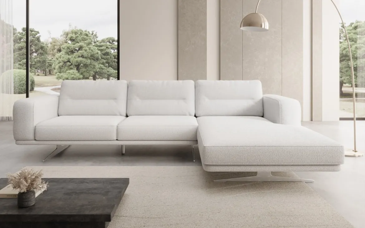 Designer Ecksofa Torino in Bouclé