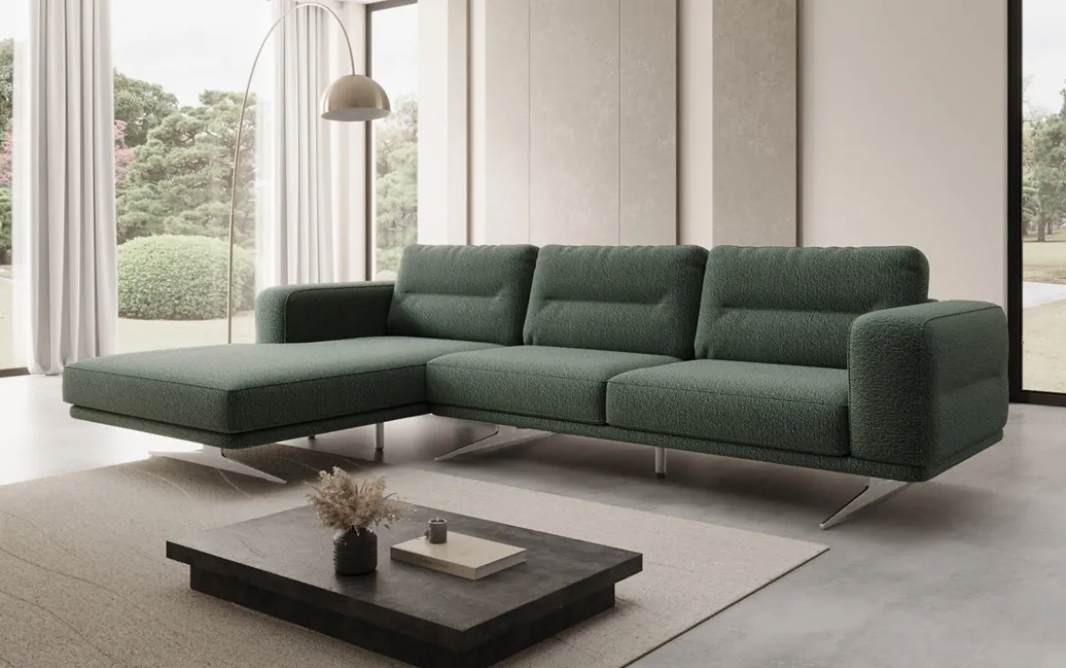 Designer Ecksofa Torino in Bouclé