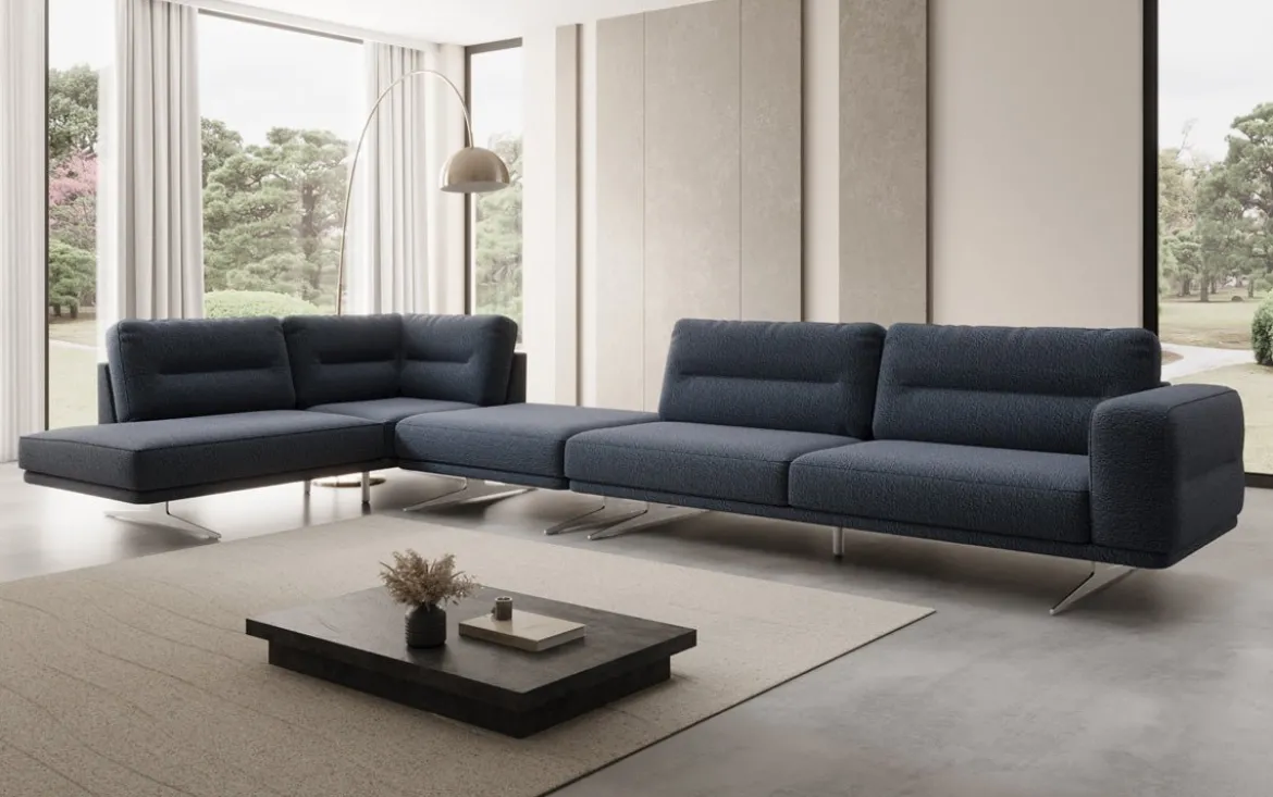 Designer Ecksofa Torino Maxi in Bouclé