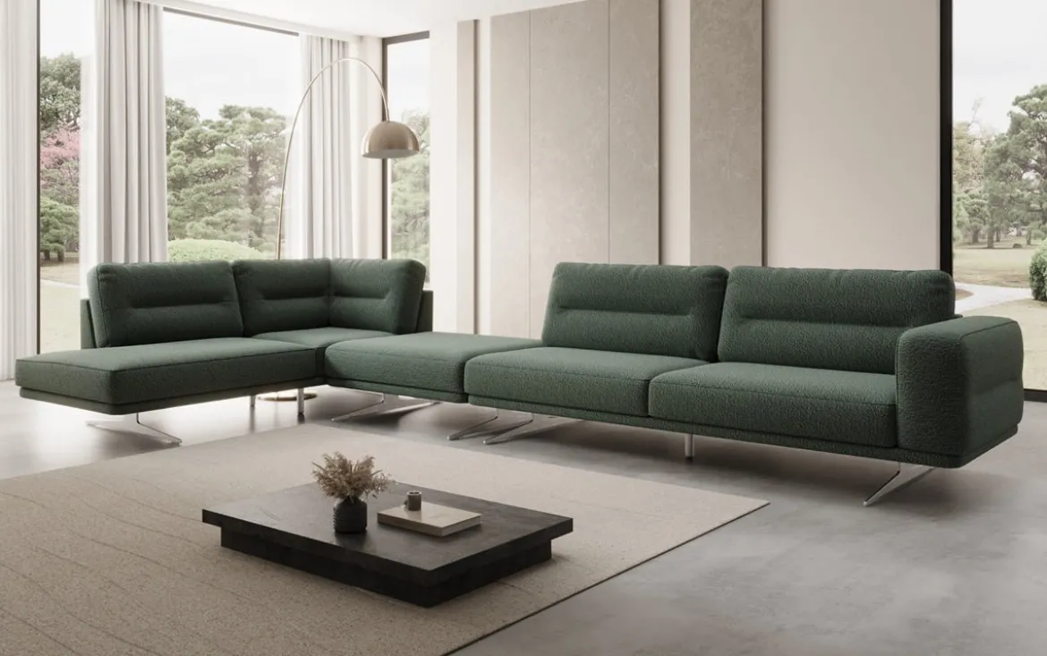Designer Ecksofa Torino Maxi in Bouclé