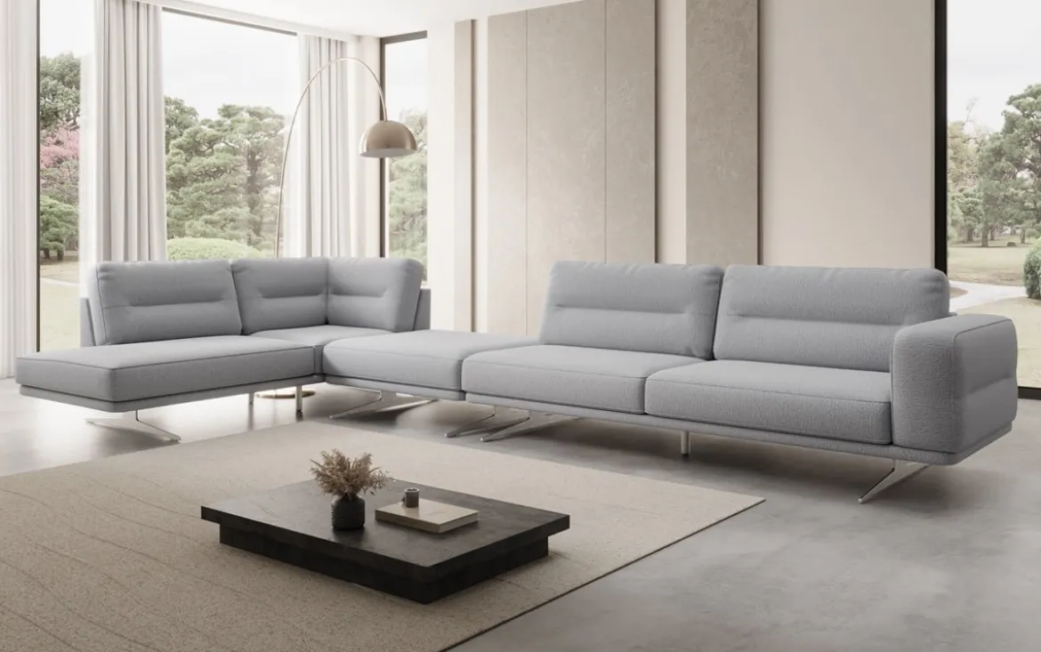Designer Ecksofa Torino Maxi in Bouclé