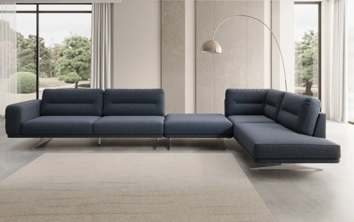 Designer Ecksofa Torino Maxi in Bouclé