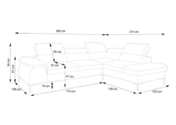 Designer Ecksofa Vela mit Schlaffunktion