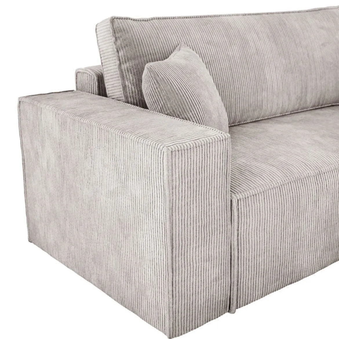 Designer Ecksofa Velanova mit Schlaffunktion und Stauraum aus Cord