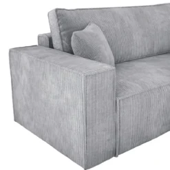Designer Ecksofa Velanova mit Schlaffunktion und Stauraum aus Cord