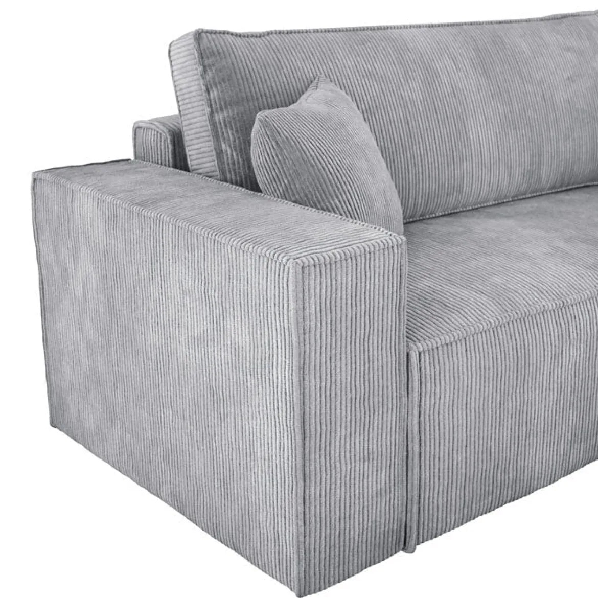 Designer Ecksofa Velanova mit Schlaffunktion und Stauraum aus Cord