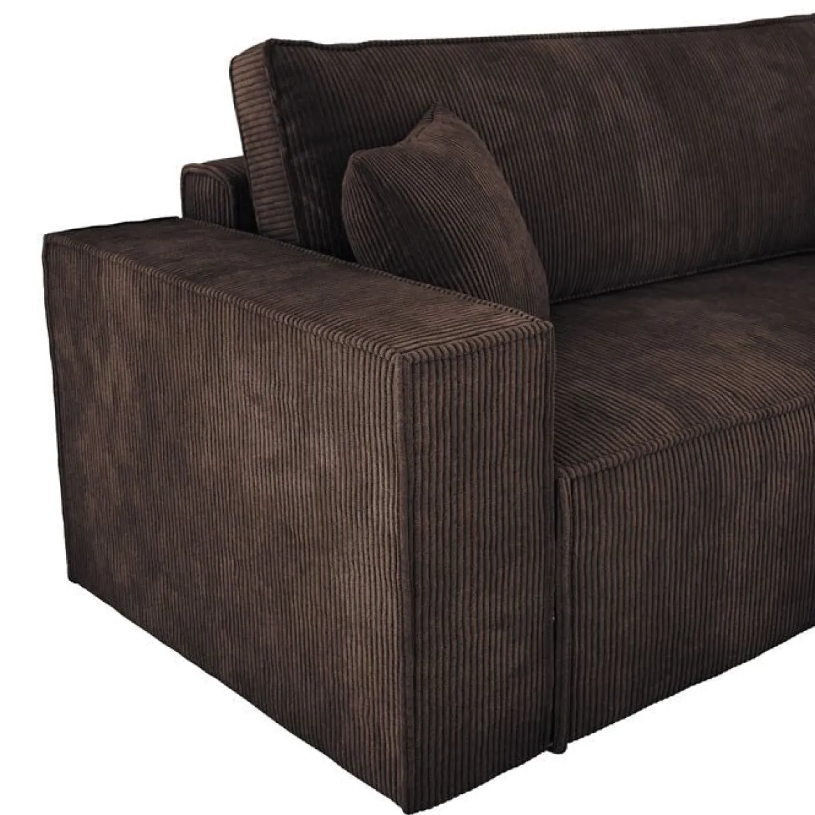 Designer Ecksofa Velanova mit Schlaffunktion und Stauraum aus Cord