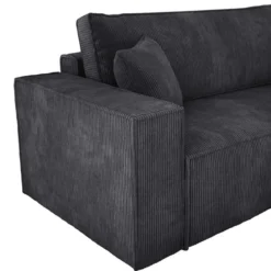 Designer Ecksofa Velanova mit Schlaffunktion und Stauraum aus Cord