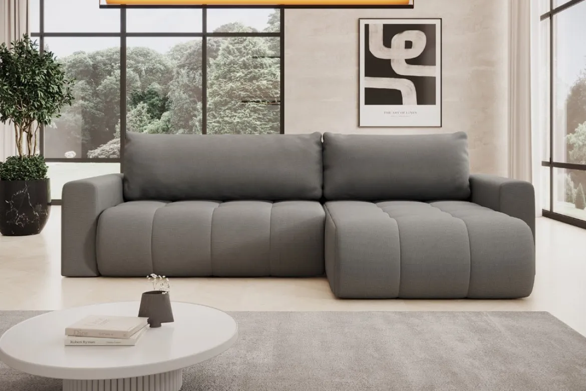 Designer Ecksofa Venezia mit Schlaffunktion und Stauraum