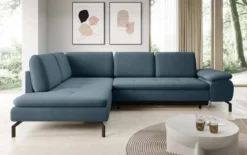 Designer Ecksofa Verila L mit Schlaf- und Klappfunktion