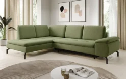 Designer Ecksofa Verila L mit Schlaf- und Klappfunktion