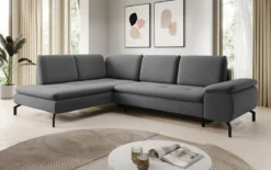 Designer Ecksofa Verila L mit Schlaf- und Klappfunktion