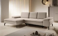 Designer Ecksofa Verila Mini mit Schlaf- und Klappfunktion