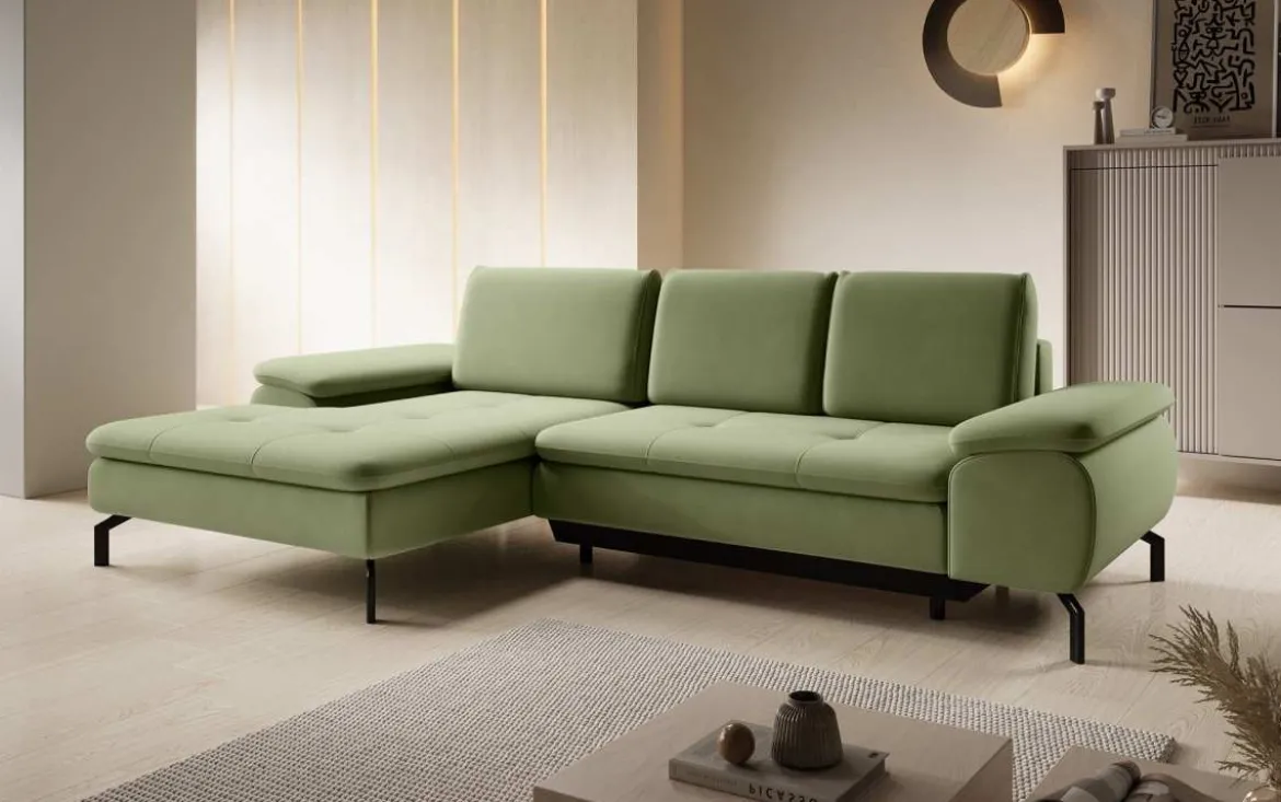 Designer Ecksofa Verila Mini mit Schlaf- und Klappfunktion