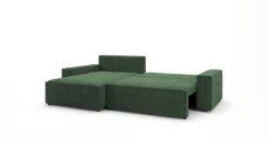 Designer Ecksofa Vienna mit Schlaf- und Klappfunktion in Cord