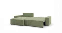 Designer Ecksofa Vienna mit Schlaf- und Klappfunktion in Cord