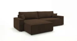 Designer Ecksofa Vienna mit Schlaf- und Klappfunktion in Cord