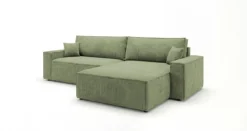 Designer Ecksofa Vienna mit Schlaf- und Klappfunktion in Cord