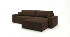 Designer Ecksofa Vienna mit Schlaf- und Klappfunktion in Cord