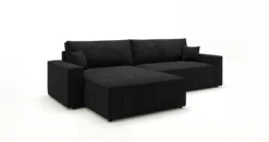 Designer Ecksofa Vienna mit Schlaf- und Klappfunktion in Cord
