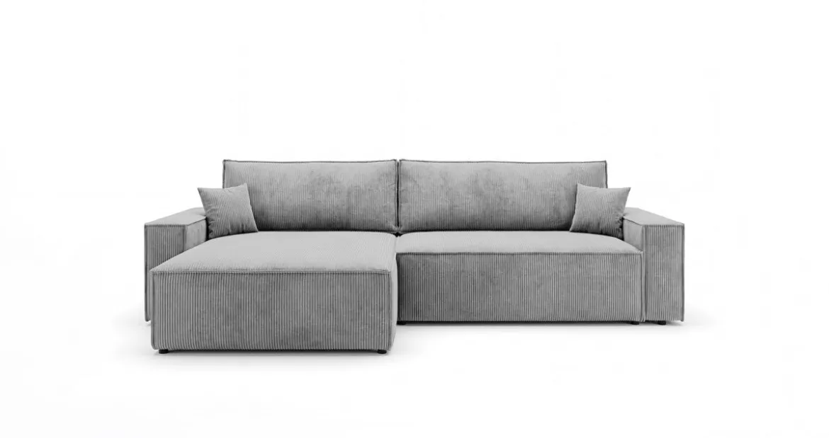 Designer Ecksofa Vienna mit Schlaf- und Klappfunktion in Cord