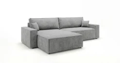 Designer Ecksofa Vienna mit Schlaf- und Klappfunktion in Cord