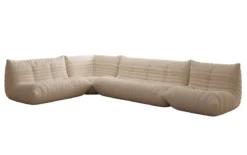 Designer Ecksofa Wohnlandschaft Calmo in Teddy Bouclé