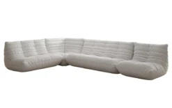 Designer Ecksofa Wohnlandschaft Calmo in Echtleder