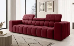 Designer 3er Sofa Aurora mit verstellbaren Kopfstützen