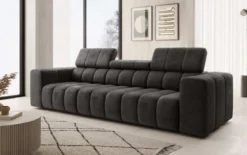 Designer 3er Sofa Aurora mit verstellbaren Kopfstützen