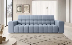 Designer 3er Sofa Aurora mit verstellbaren Kopfstützen