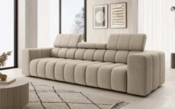 Designer 3er Sofa Aurora mit verstellbaren Kopfstützen