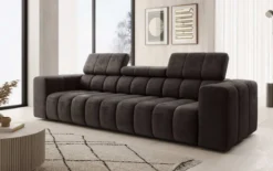 Designer 3er Sofa Aurora mit verstellbaren Kopfstützen
