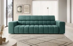 Designer 3er Sofa Aurora mit verstellbaren Kopfstützen
